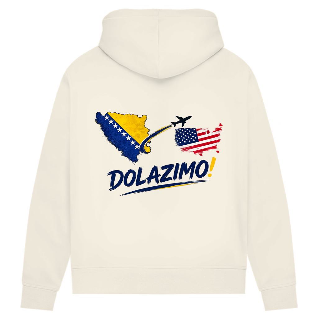 Women's Premium Organic Hoodie – Dolazi Bosna | Backprint