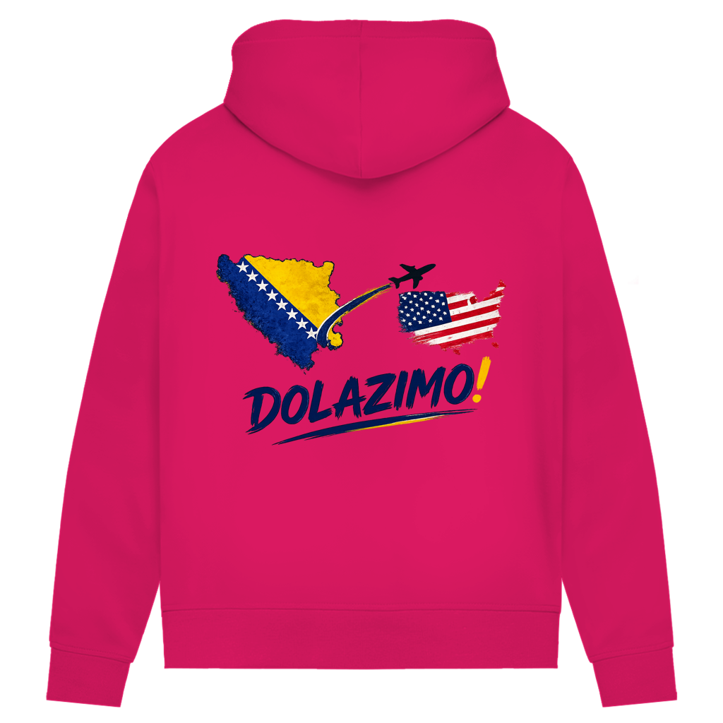 Women's Premium Organic Hoodie – Dolazi Bosna | Backprint