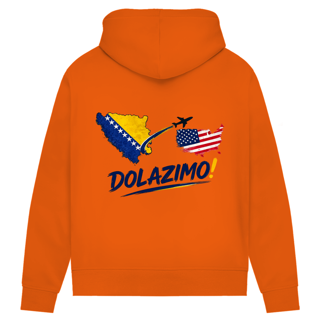 Women's Premium Organic Hoodie – Dolazi Bosna | Backprint