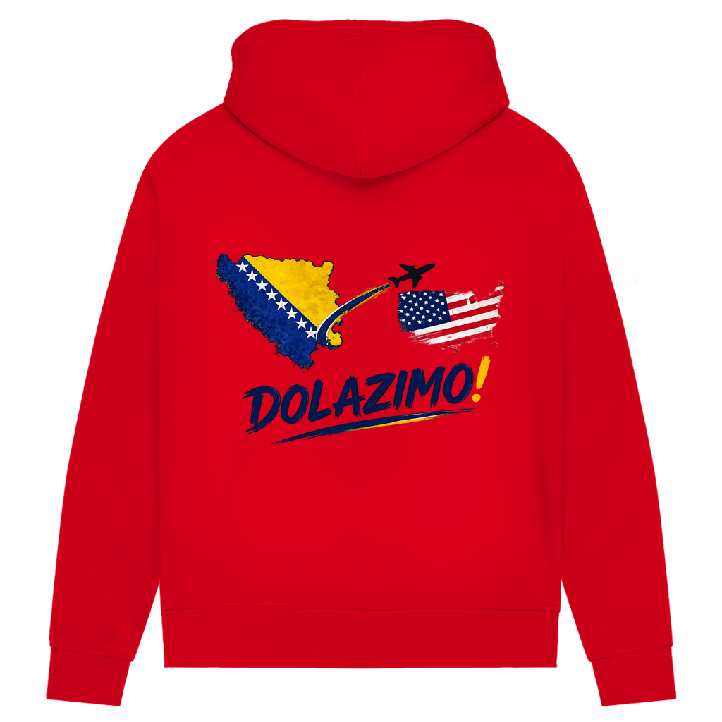 Women's Premium Organic Hoodie – Dolazi Bosna | Backprint