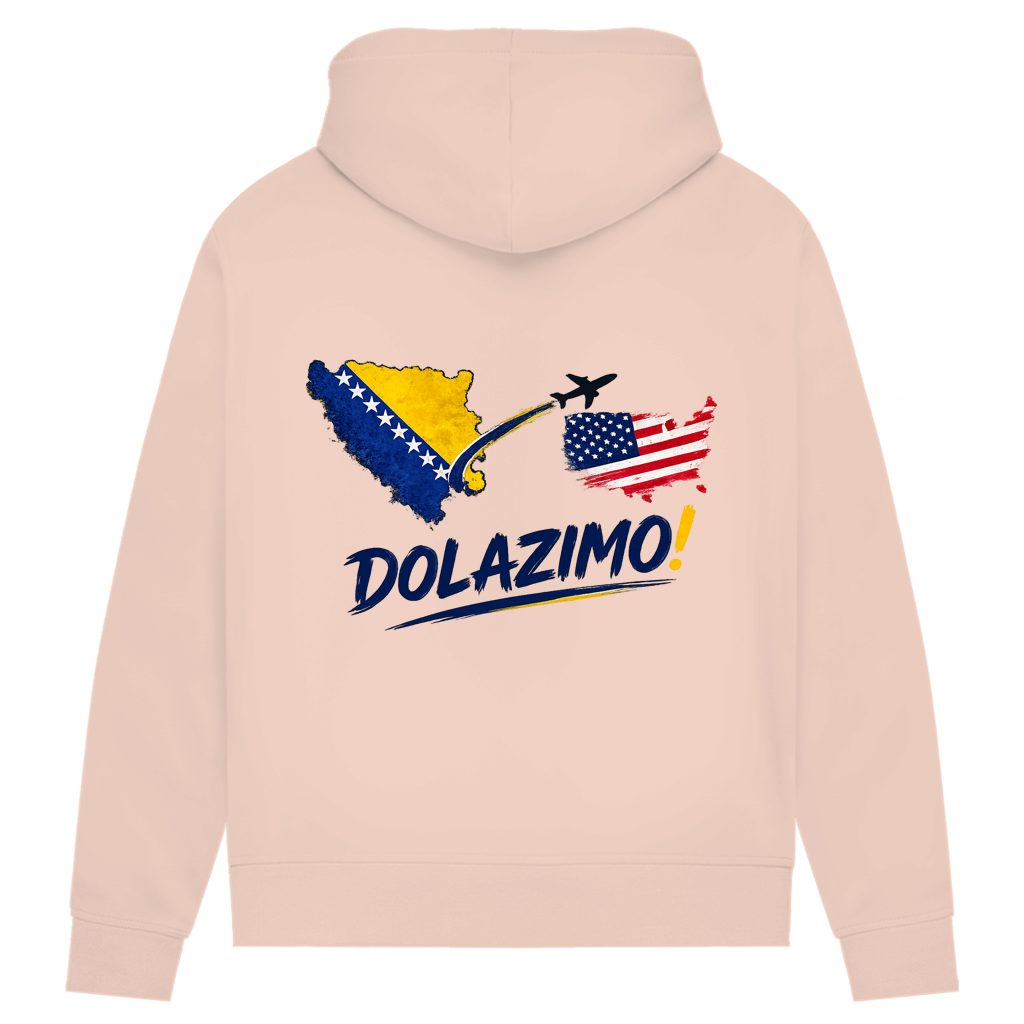 Women's Premium Organic Hoodie – Dolazi Bosna | Backprint