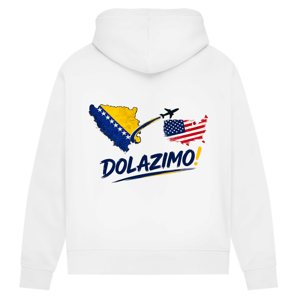 Women's Premium Organic Hoodie – Dolazi Bosna | Backprint