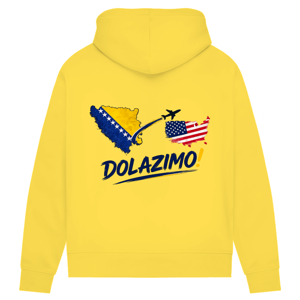 Women's Premium Organic Hoodie – Dolazi Bosna | Backprint