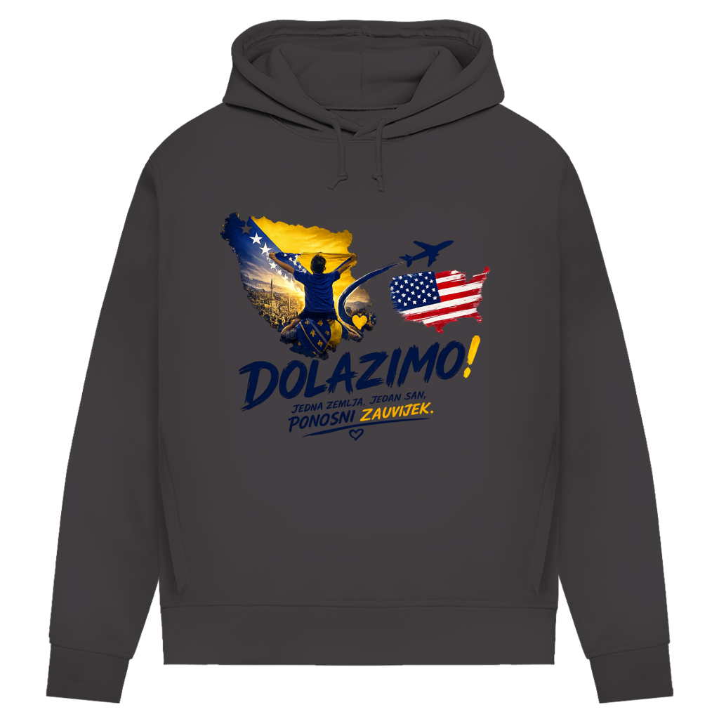 Women's Premium Organic Hoodie – Dolazi Bosna Ponosna | Front Print
