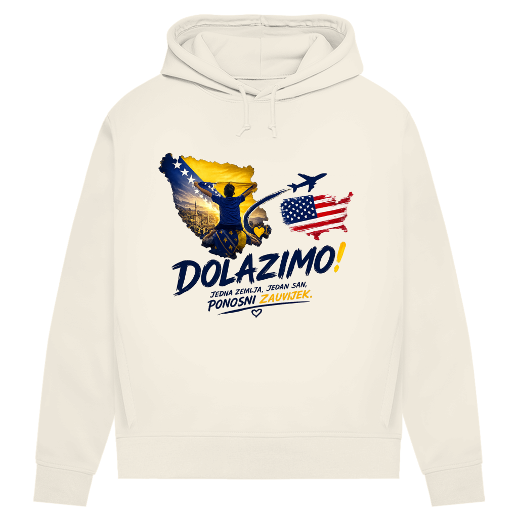 Women's Premium Organic Hoodie – Dolazi Bosna Ponosna | Front Print