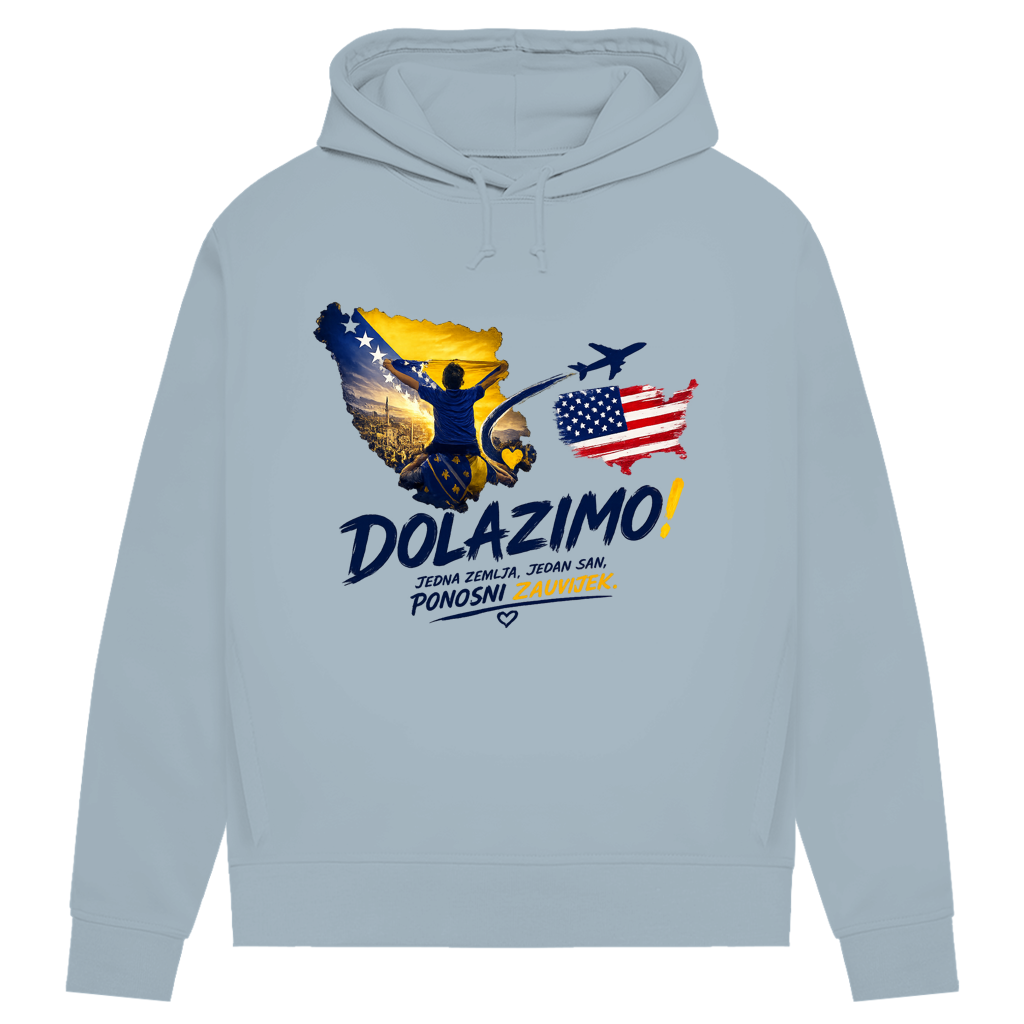 Women's Premium Organic Hoodie – Dolazi Bosna Ponosna | Front Print