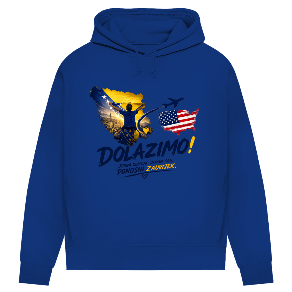 Women's Premium Organic Hoodie – Dolazi Bosna Ponosna | Front Print