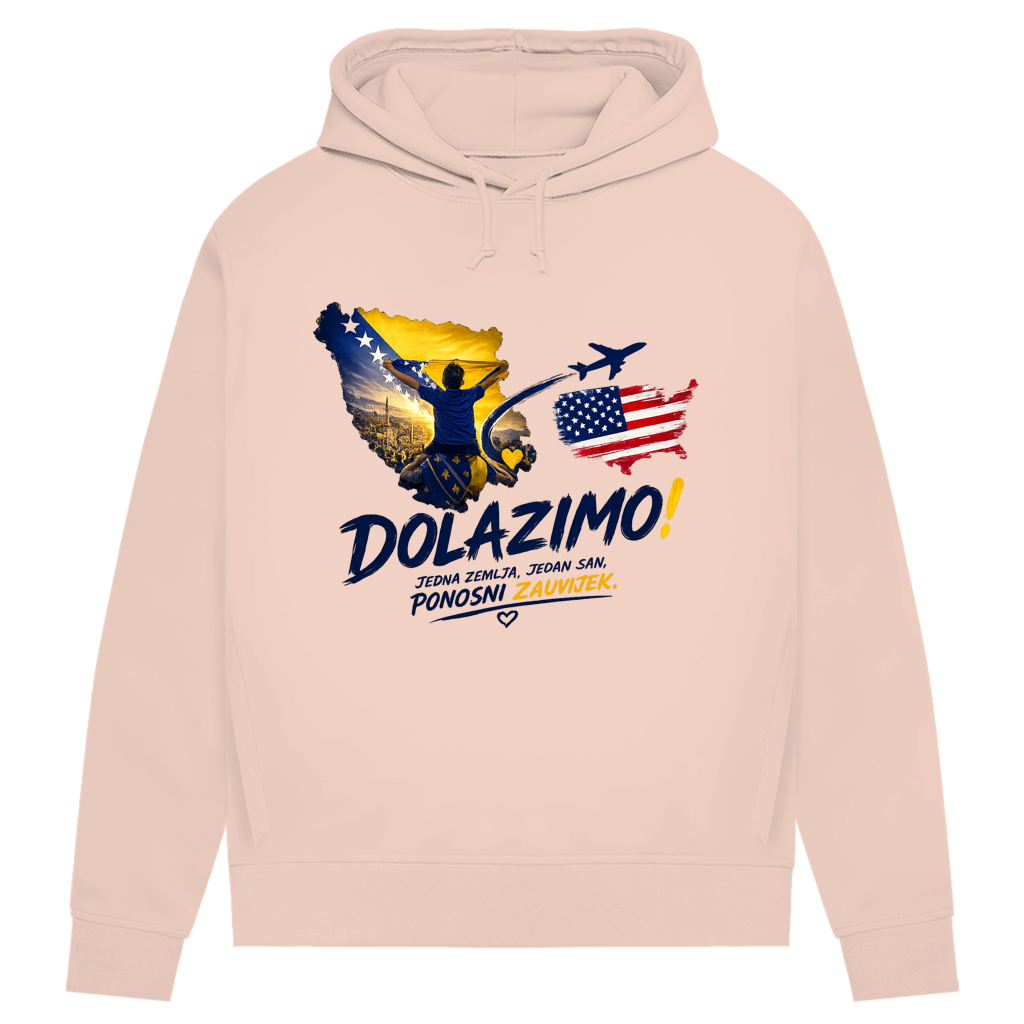 Women's Premium Organic Hoodie – Dolazi Bosna Ponosna | Front Print