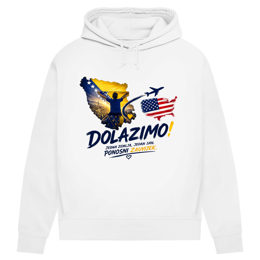 Women's Premium Organic Hoodie – Dolazi Bosna Ponosna | Front Print