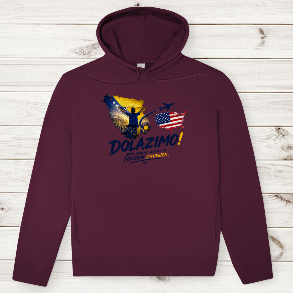 Men's Premium Organic Hoodie – Dolazi Bosna Ponosna | Frontprint