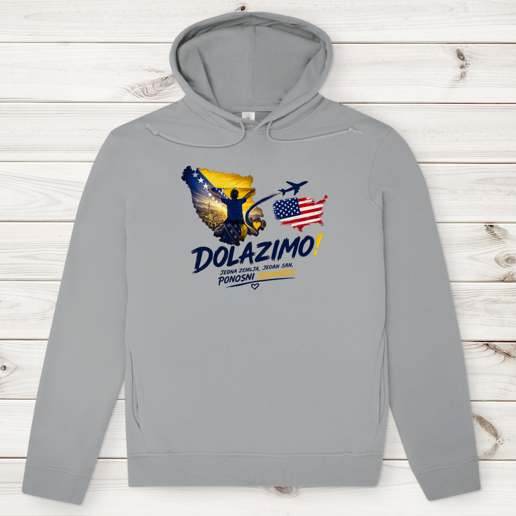 Men's Premium Organic Hoodie – Dolazi Bosna Ponosna | Frontprint
