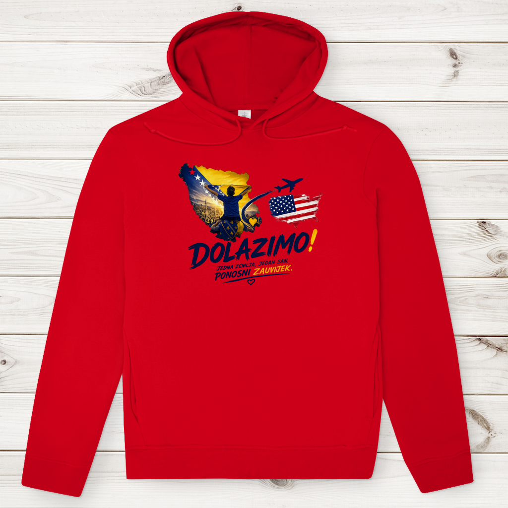 Men's Premium Organic Hoodie – Dolazi Bosna Ponosna | Frontprint