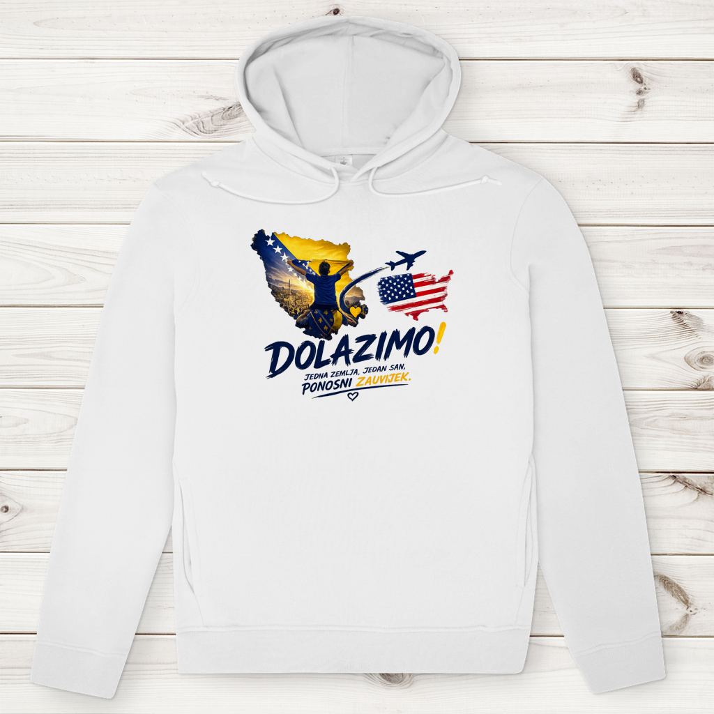 Men's Premium Organic Hoodie – Dolazi Bosna Ponosna | Frontprint