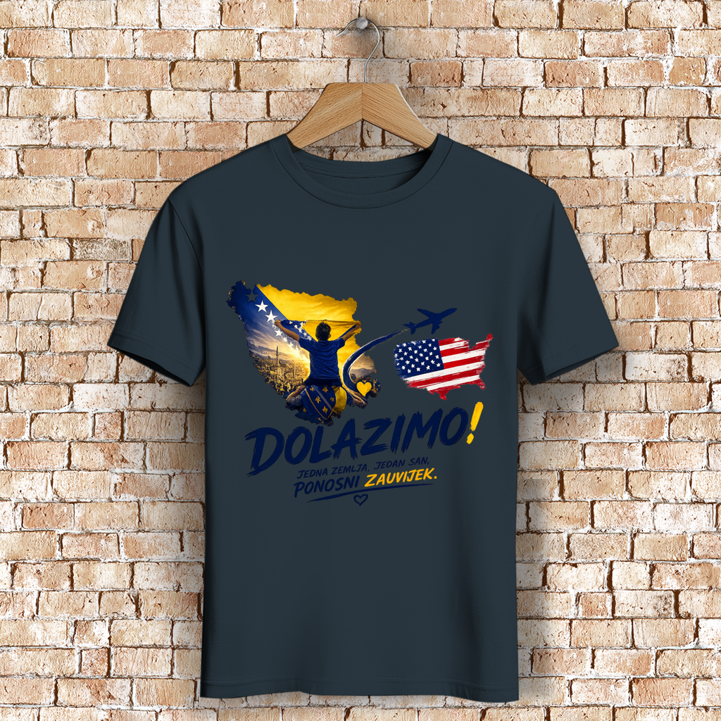 Men's Premium Organic T-Shirt -Dolazi Bosna Ponosna | Front Print