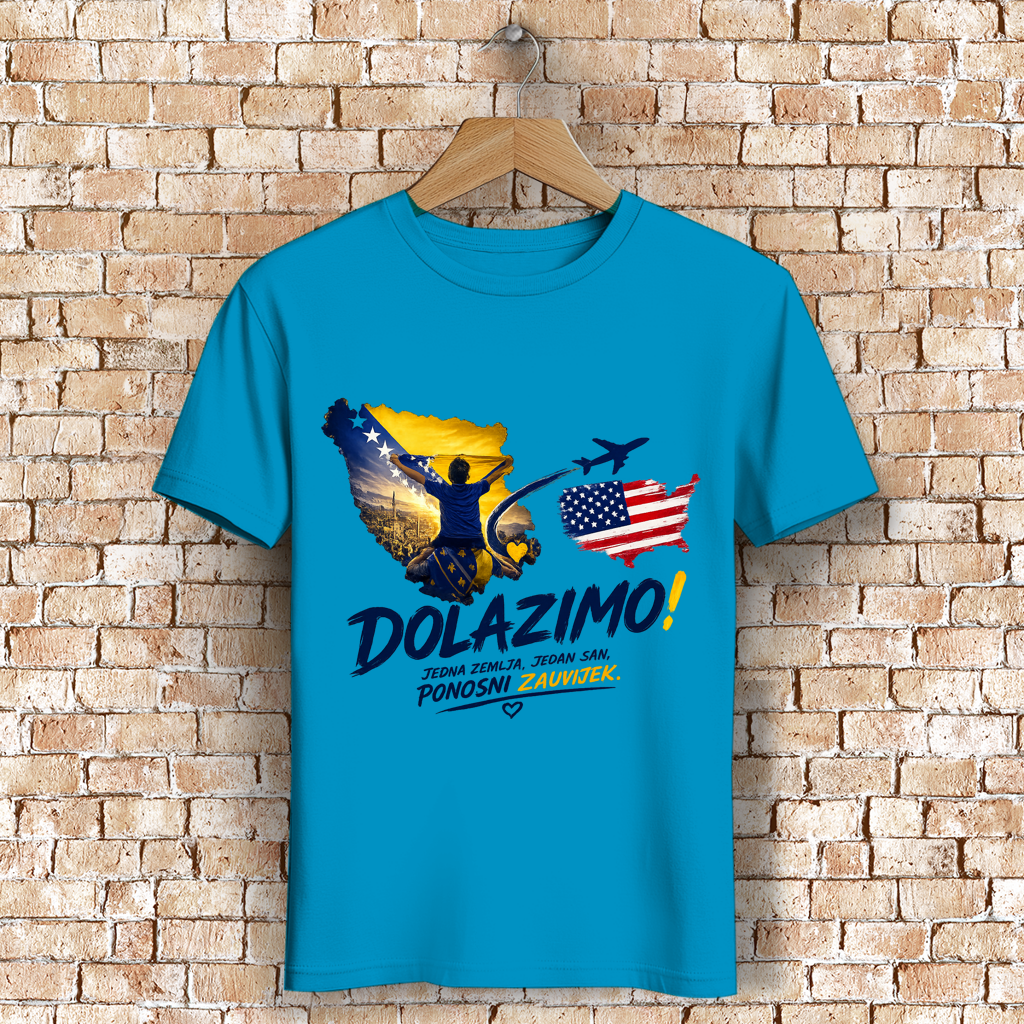 Men's Premium Organic T-Shirt -Dolazi Bosna Ponosna | Front Print