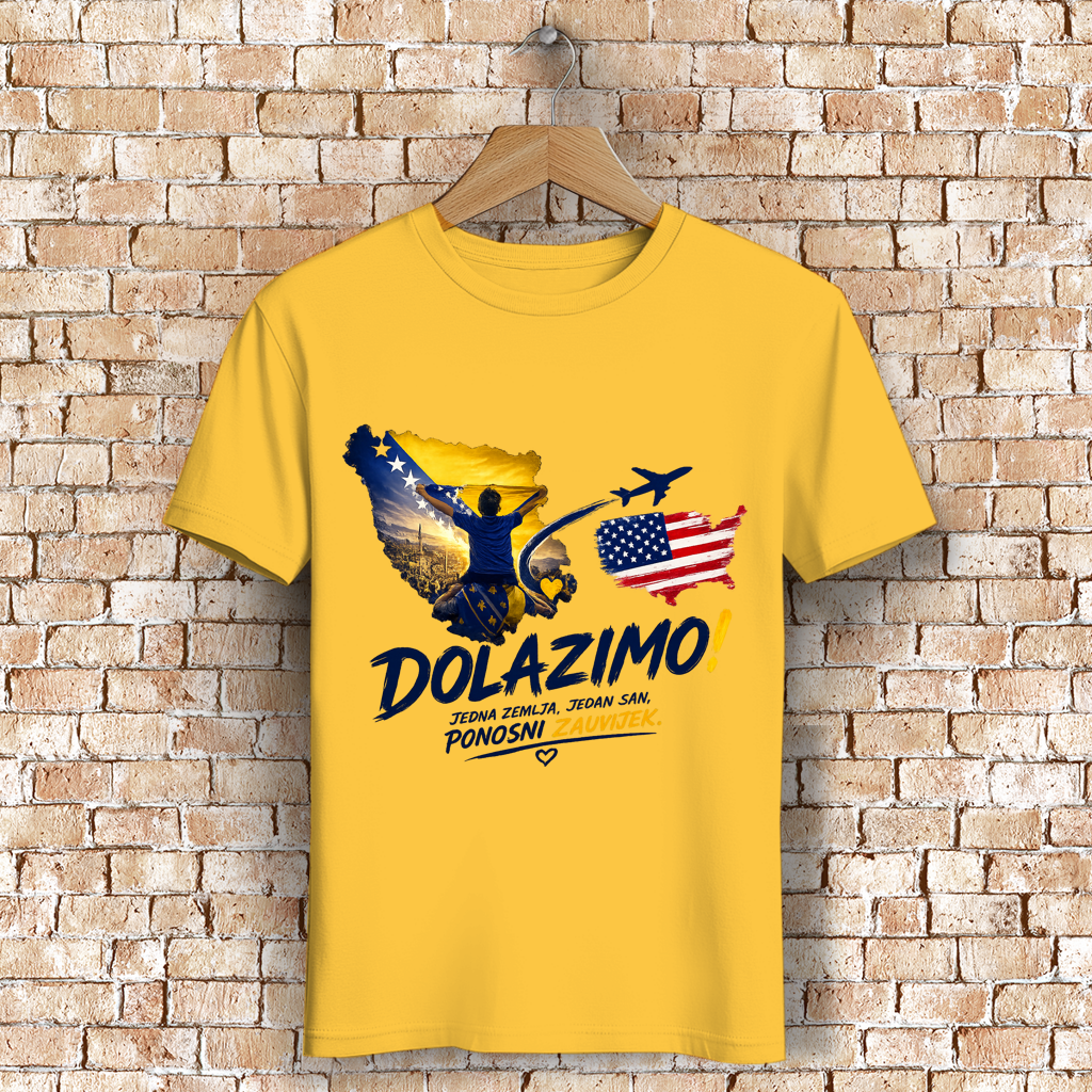Men's Premium Organic T-Shirt -Dolazi Bosna Ponosna | Front Print