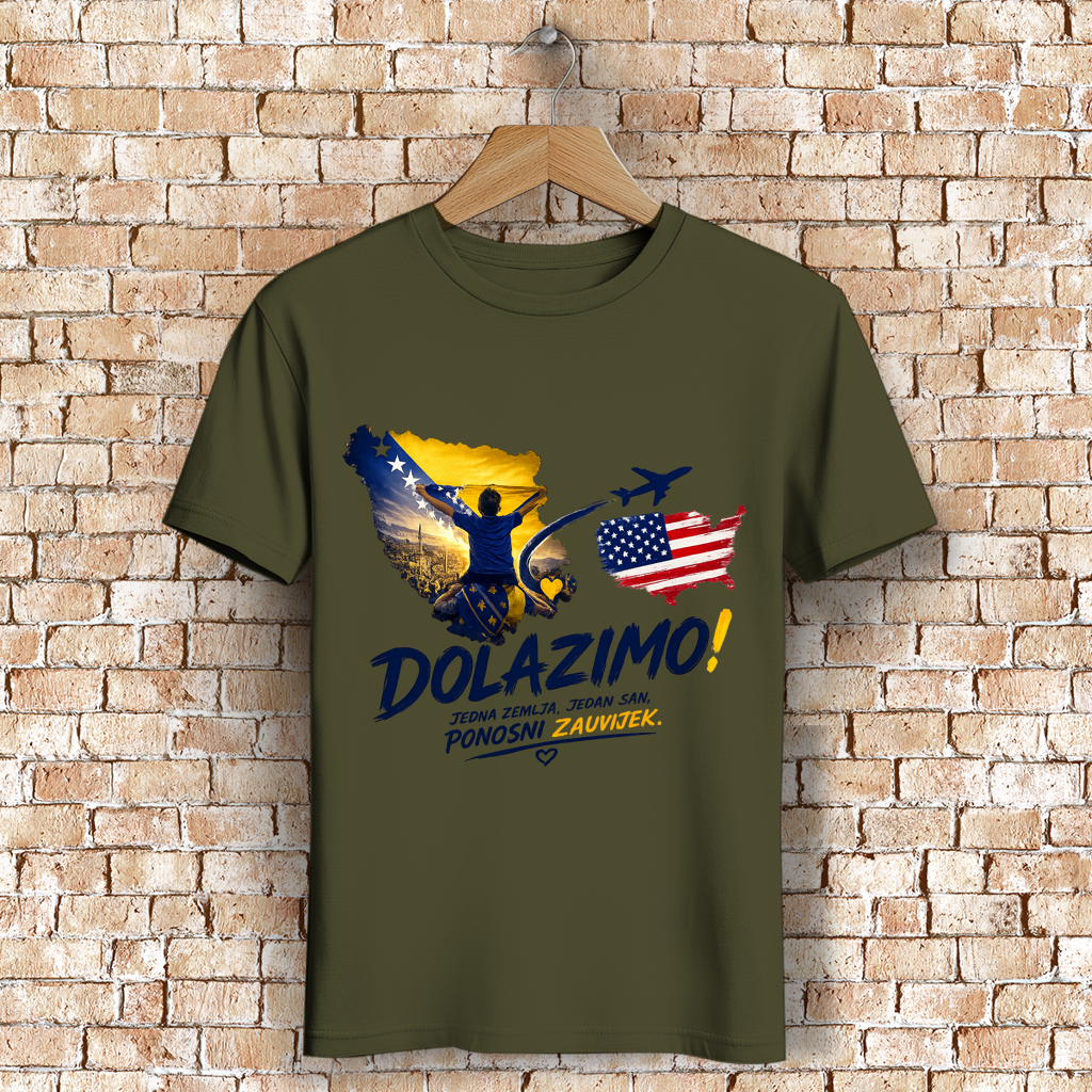 Men's Premium Organic T-Shirt -Dolazi Bosna Ponosna | Front Print