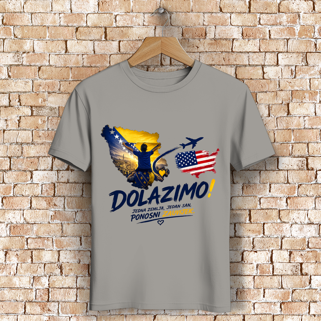 Men's Premium Organic T-Shirt -Dolazi Bosna Ponosna | Front Print