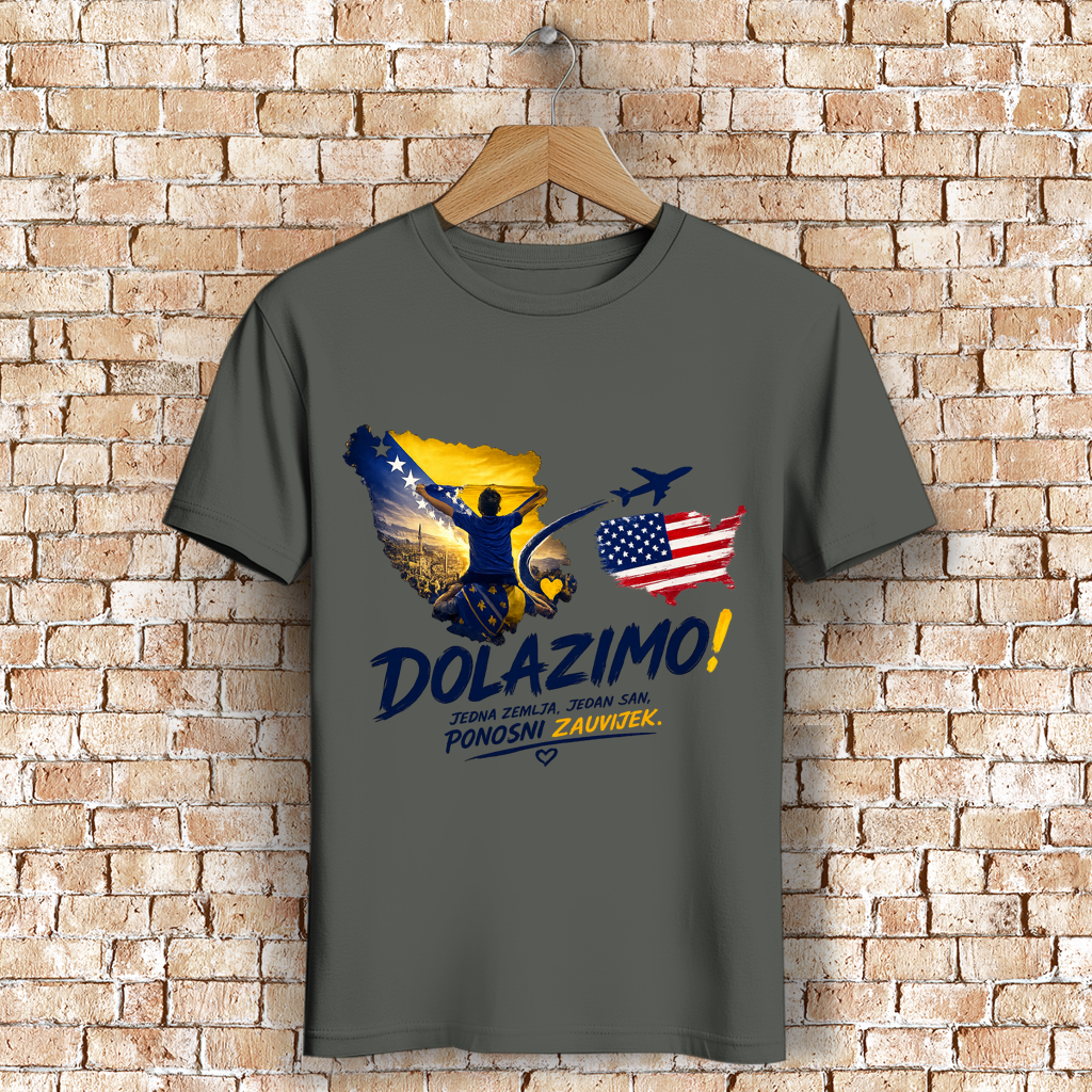 Men's Premium Organic T-Shirt -Dolazi Bosna Ponosna | Front Print