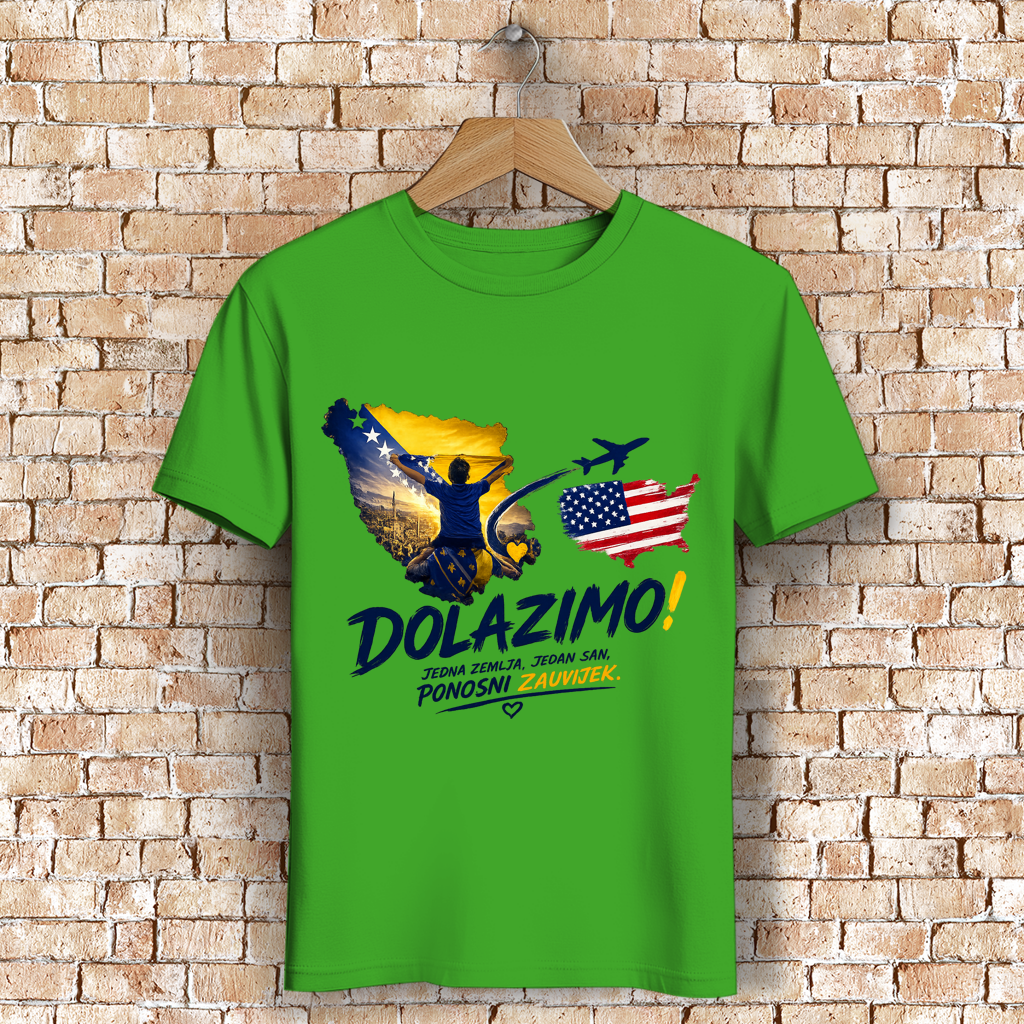 Men's Premium Organic T-Shirt -Dolazi Bosna Ponosna | Front Print