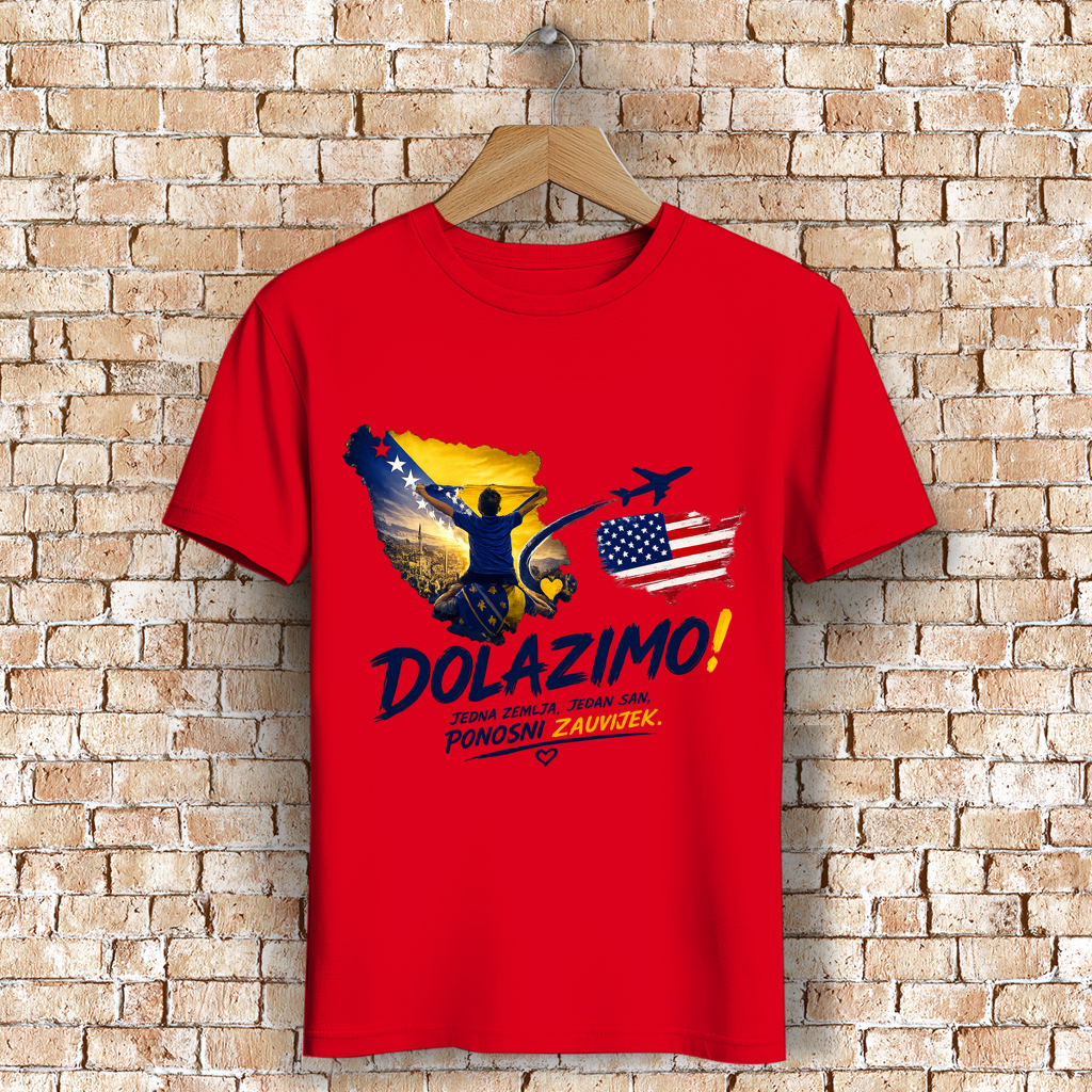 Men's Premium Organic T-Shirt -Dolazi Bosna Ponosna | Front Print