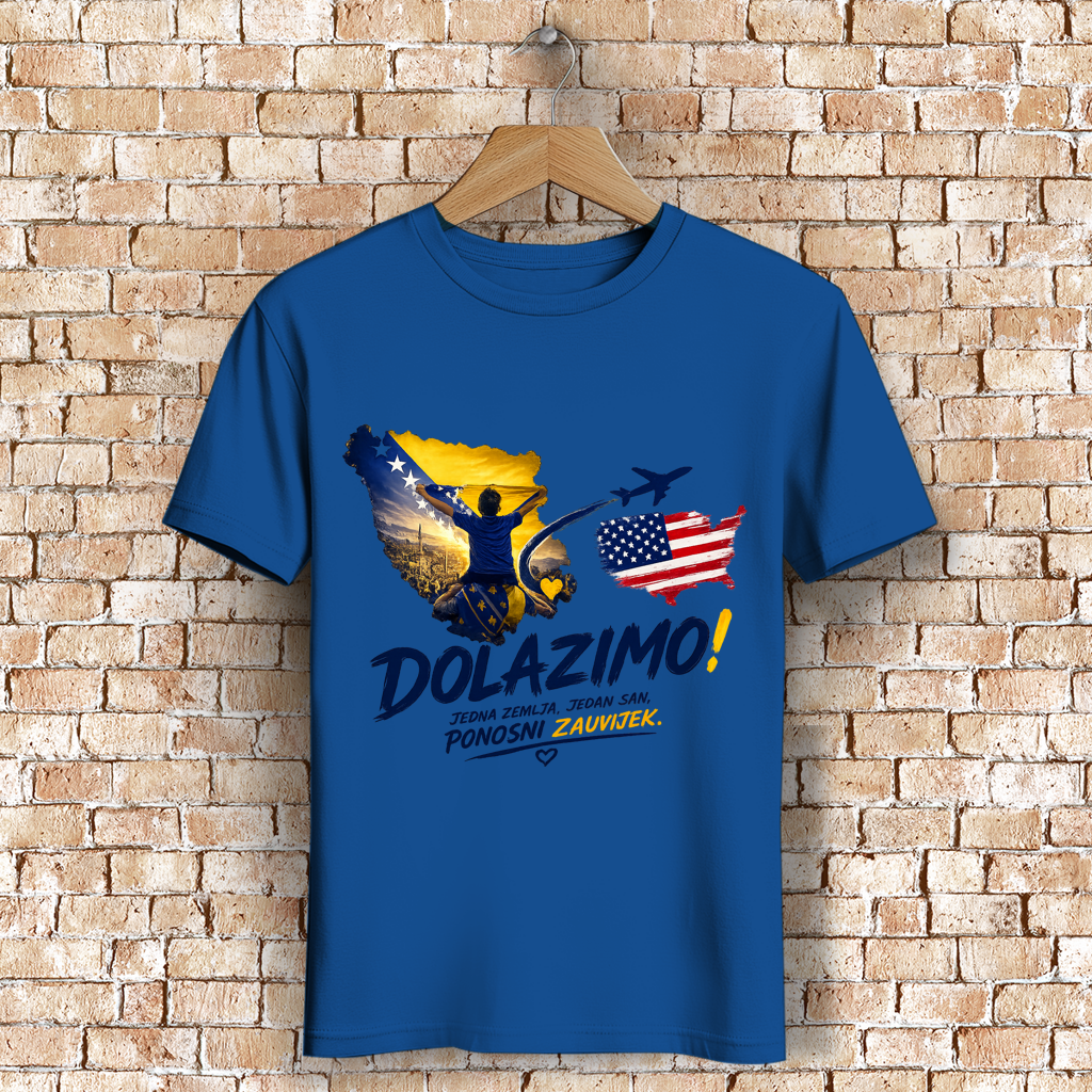 Men's Premium Organic T-Shirt -Dolazi Bosna Ponosna | Front Print