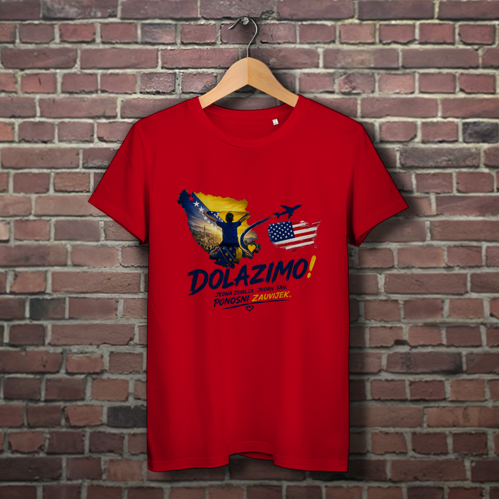 Women's Premium Organic T-Shirt - Dolazi Bosna Ponosna | Front Print