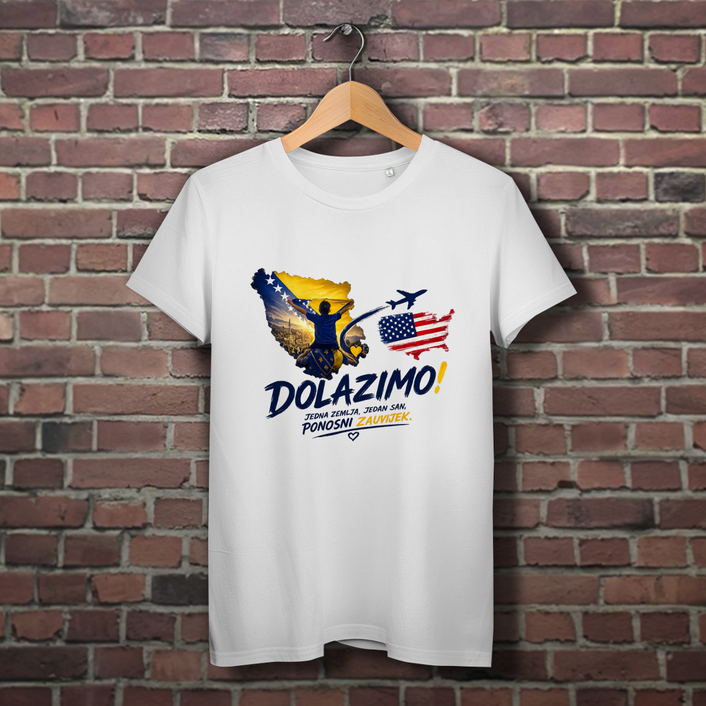 Women's Premium Organic T-Shirt - Dolazi Bosna Ponosna | Front Print