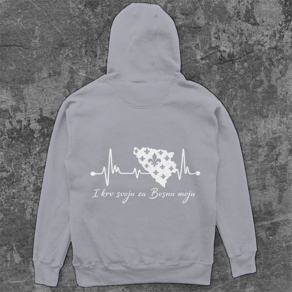 Unisex Oversized Hoodie Bosnia - Bosna Heartbeat