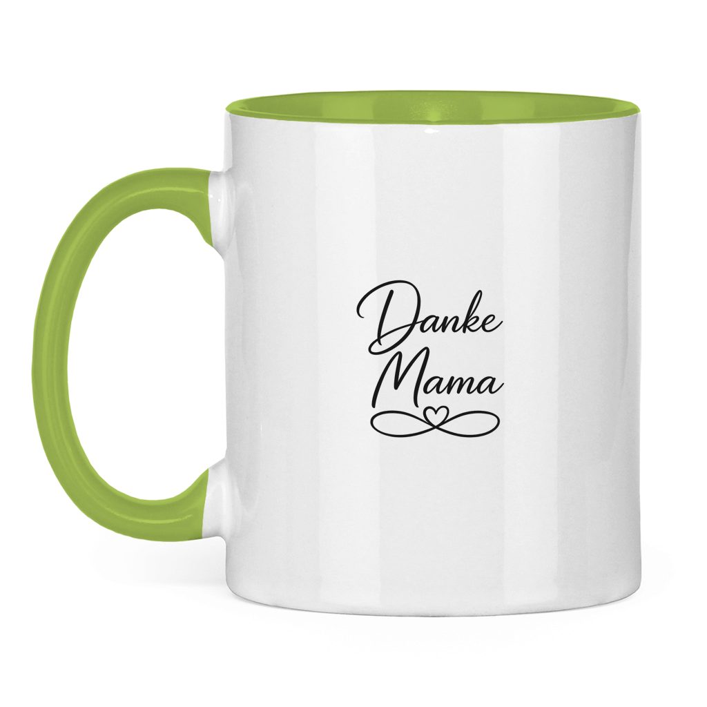 Two-tone "Thanks Mom" Mug - Coffee Mug with Colored Interior Gift