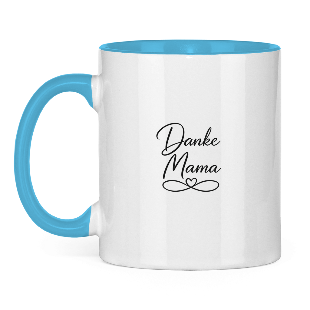 Two-tone "Thanks Mom" Mug - Coffee Mug with Colored Interior Gift