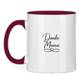 Two-tone "Thanks Mom" Mug - Coffee Mug with Colored Interior Gift