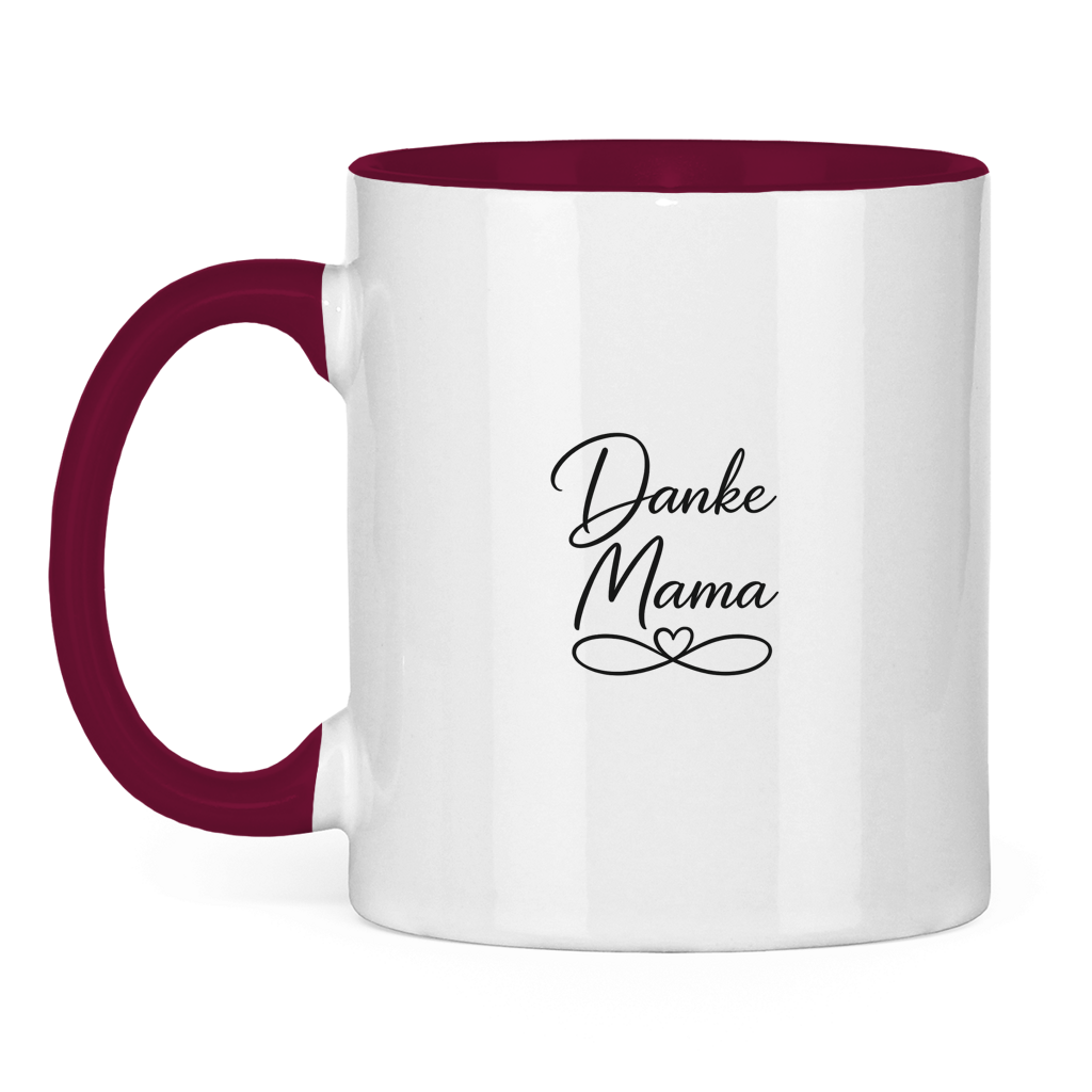 Two-tone "Thanks Mom" Mug - Coffee Mug with Colored Interior Gift