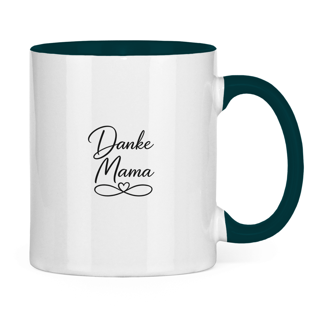 Two-tone "Thanks Mom" Mug - Coffee Mug with Colored Interior Gift