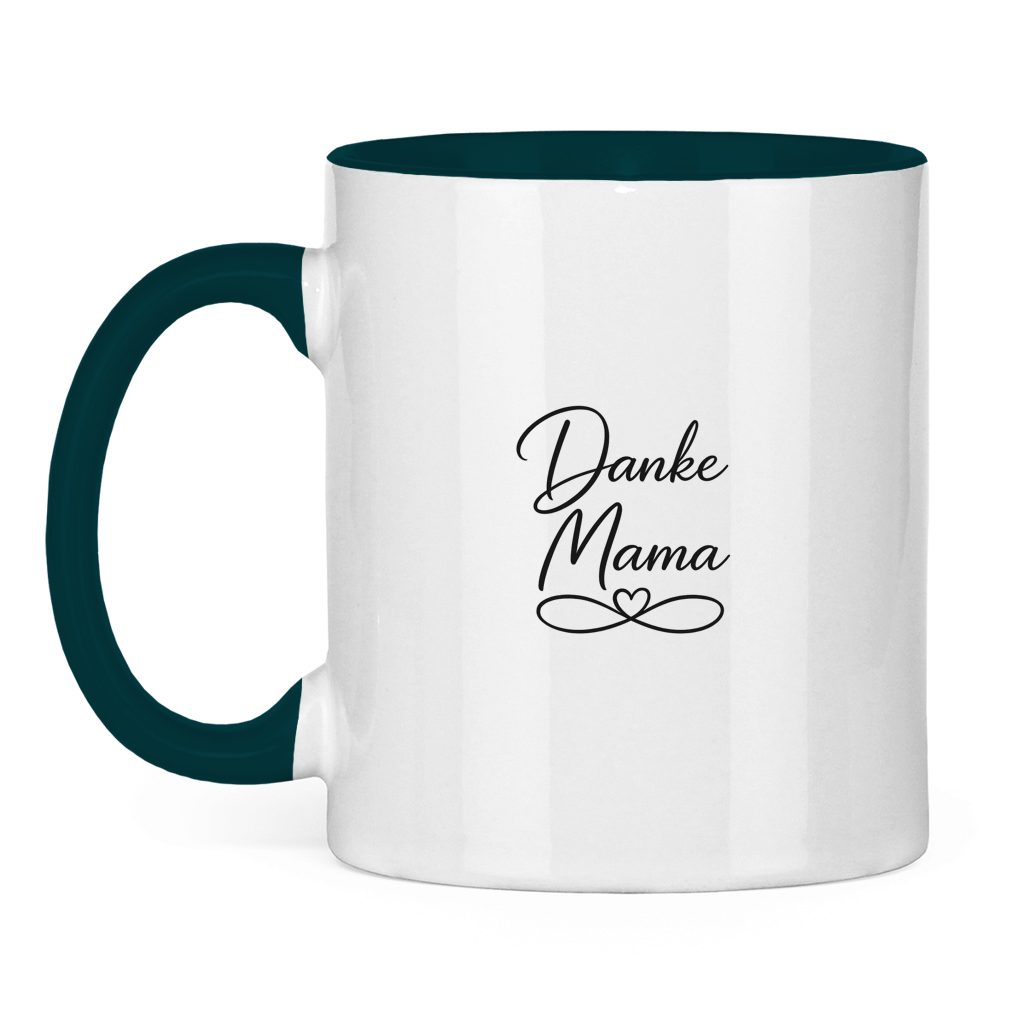 Two-tone "Thanks Mom" Mug - Coffee Mug with Colored Interior Gift