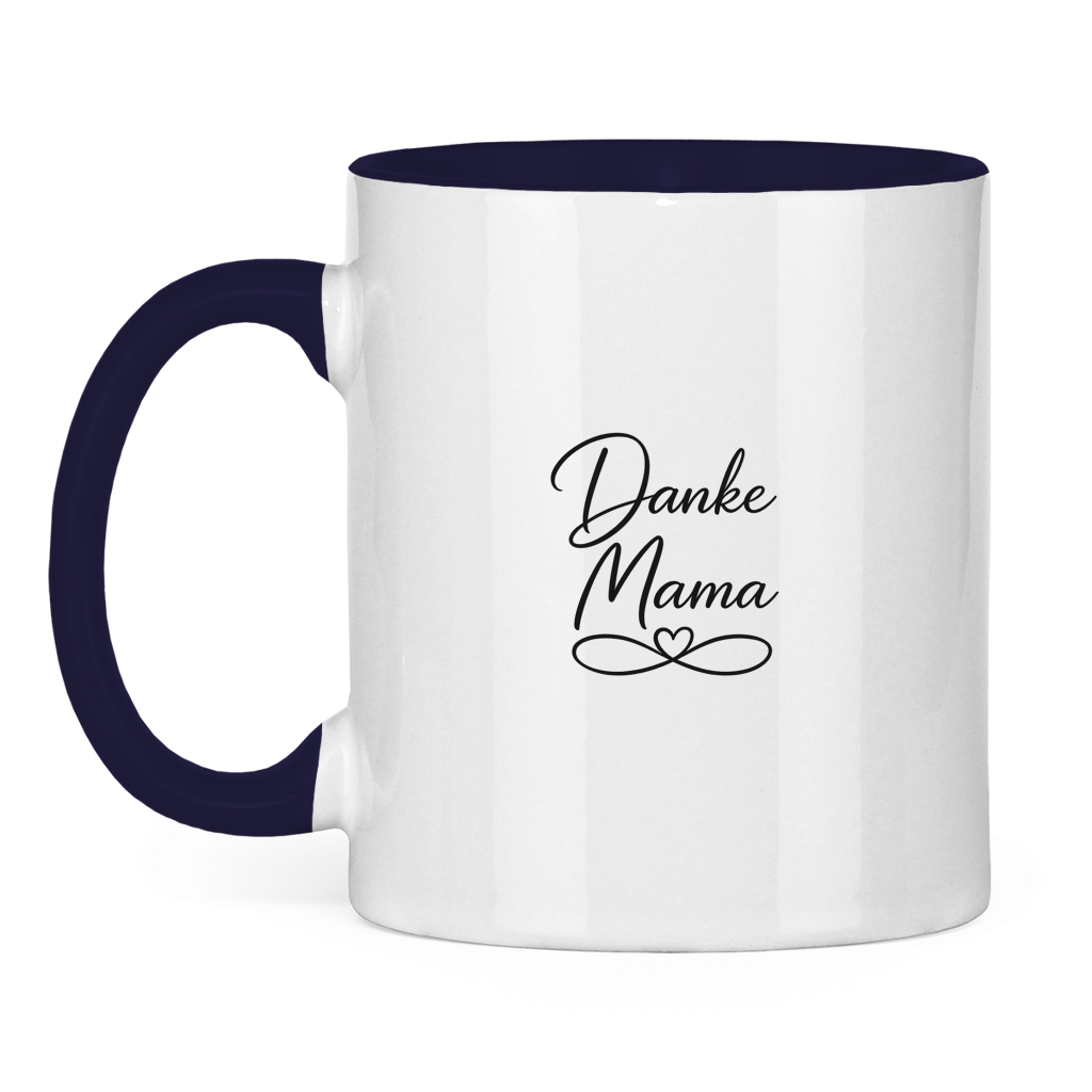 Two-tone "Thanks Mom" Mug - Coffee Mug with Colored Interior Gift
