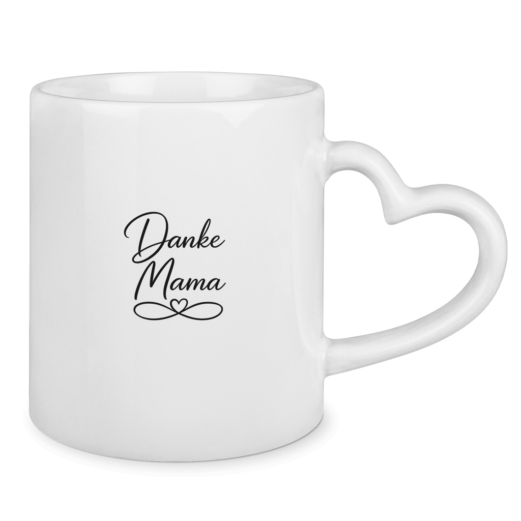 "Thank You Mom" Heart Handle Mug – 11oz Coffee Mug with Heart-Shaped Handle | Perfect Mother's Day Gift