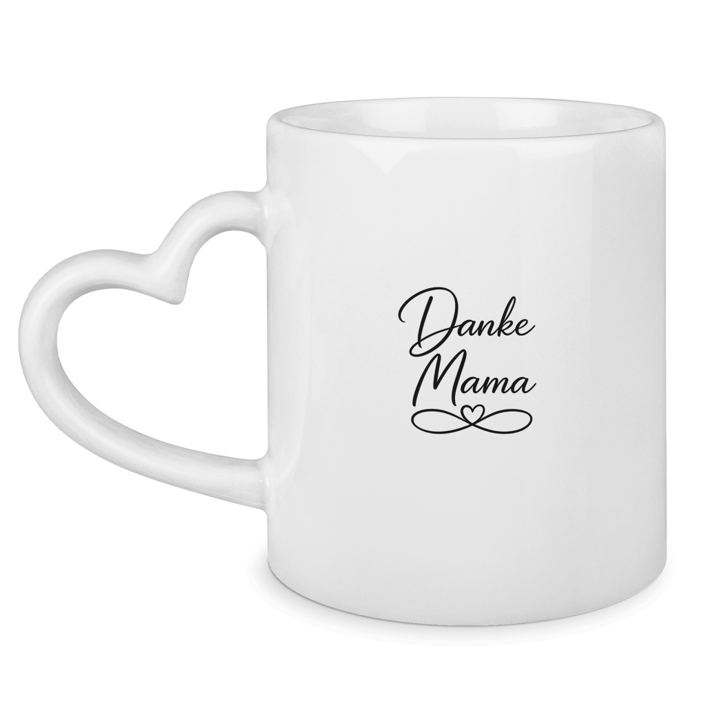 "Thank You Mom" Heart Handle Mug – 11oz Coffee Mug with Heart-Shaped Handle | Perfect Mother's Day Gift