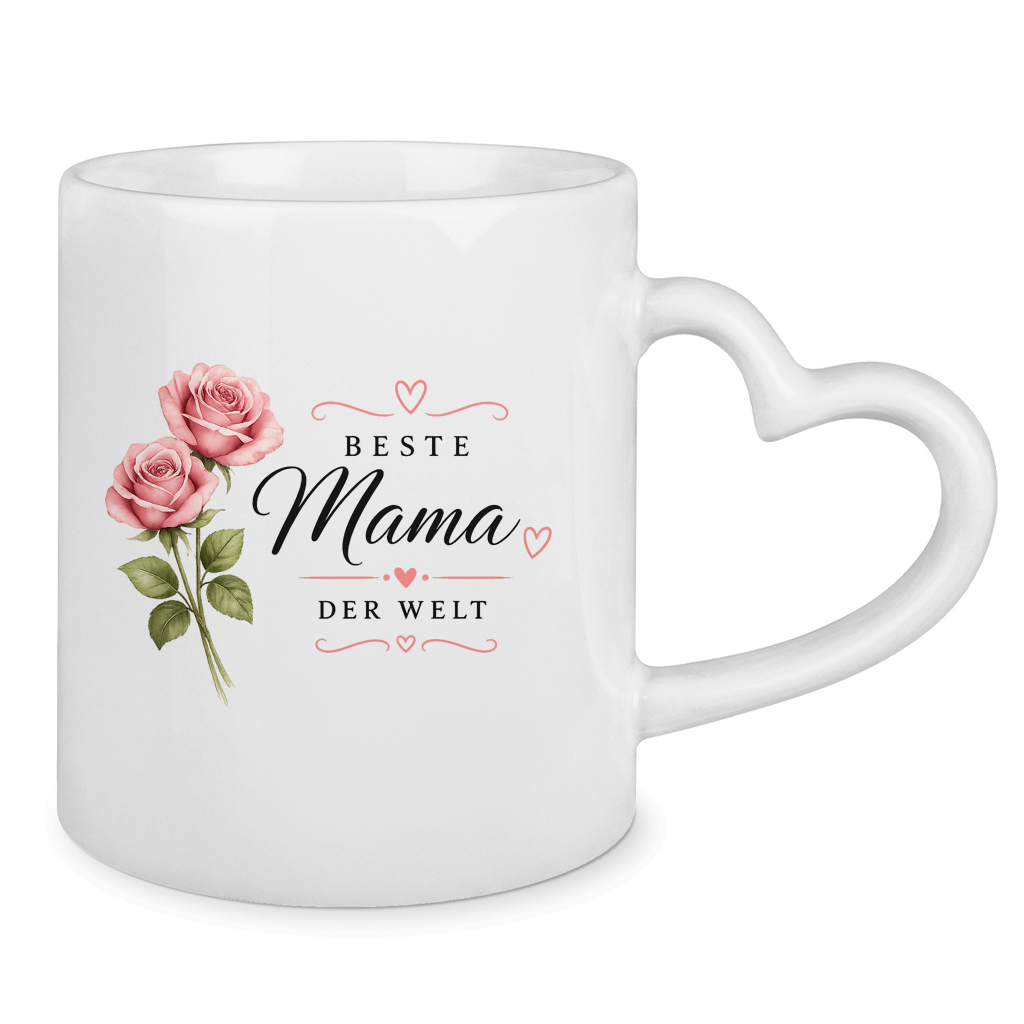 Best Mom in the World Mug with Roses - Mother's Day Flowers Coffee Mug