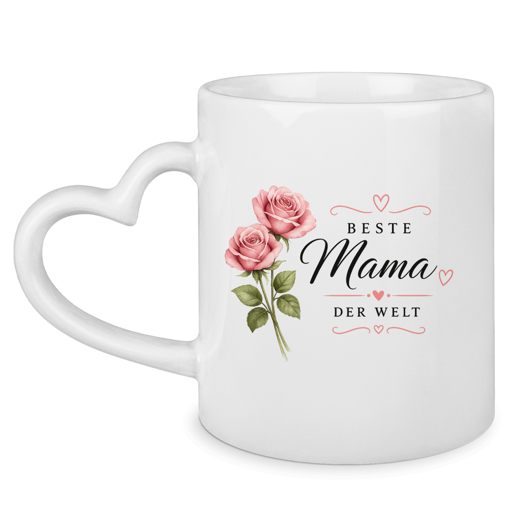 Best Mom in the World Mug with Roses - Mother's Day Flowers Coffee Mug