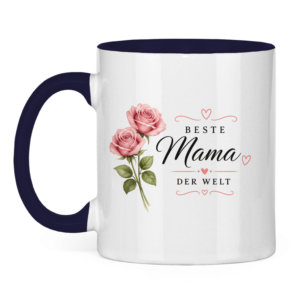 Best Mom in the World Mug with Roses - Gift for Mother's Day Flowers Coffee Mug