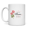 Beste Mama der Welt Tasse mit Rosen – Geschenk für Muttertag Blumen Kaffeetasse