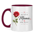 Tasse „Beste Mama der Welt“ mit Rose – Geschenk Muttertag Kaffeetasse Blumen Design