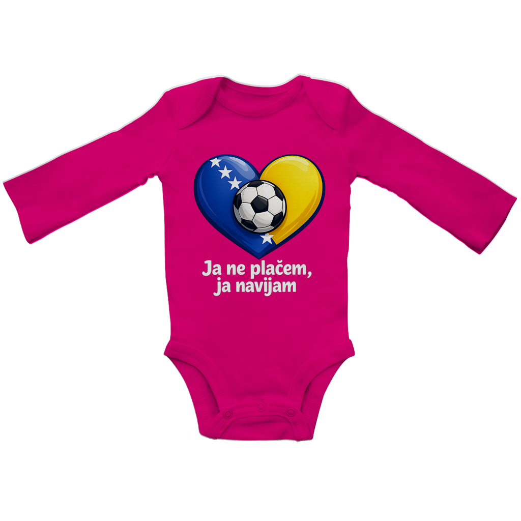 Baby Bio Long-Sleeve Bodysuit - No, I'm not crying, I'm cheering | Front Print