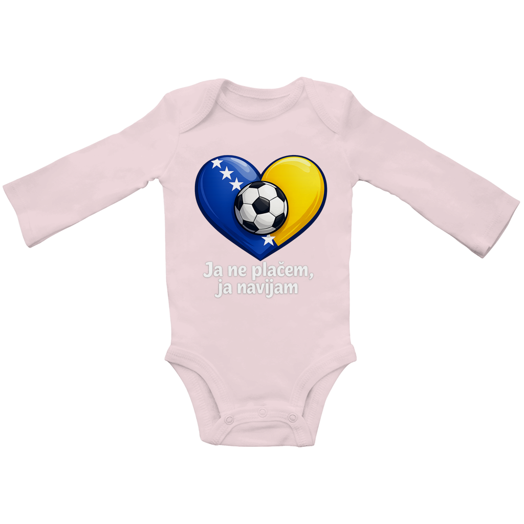 Baby Bio Long-Sleeve Bodysuit - No, I'm not crying, I'm cheering | Front Print