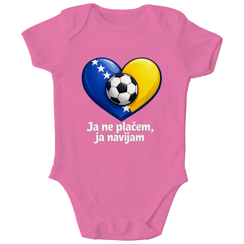 Kids Organic Bodysuit - No, I'm not crying, I'm cheering | Frontprint