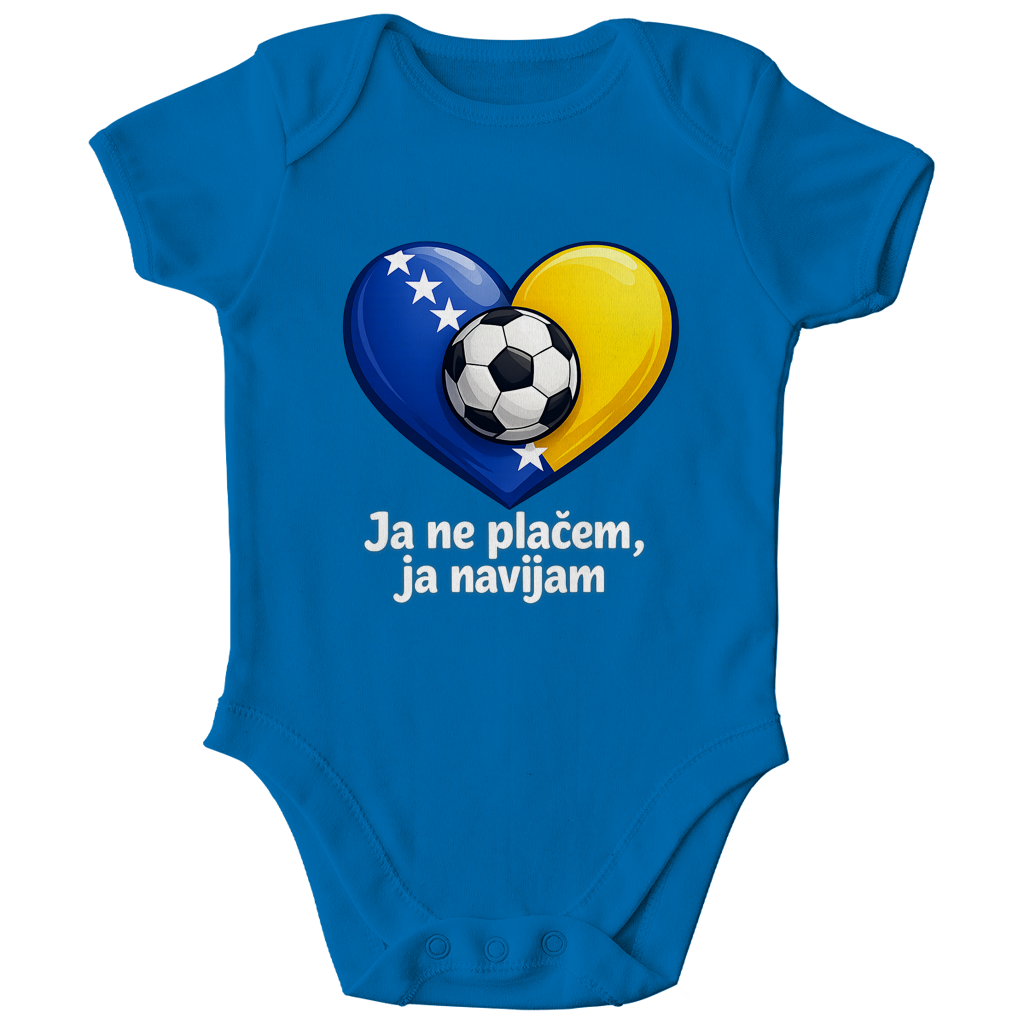 Kids Organic Bodysuit - No, I'm not crying, I'm cheering | Frontprint