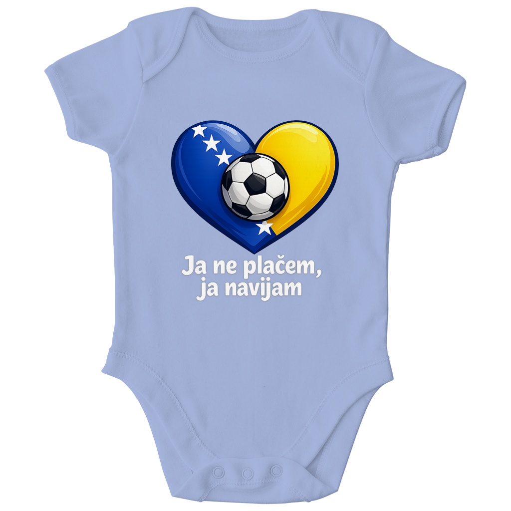 Kids Organic Bodysuit - No, I'm not crying, I'm cheering | Frontprint