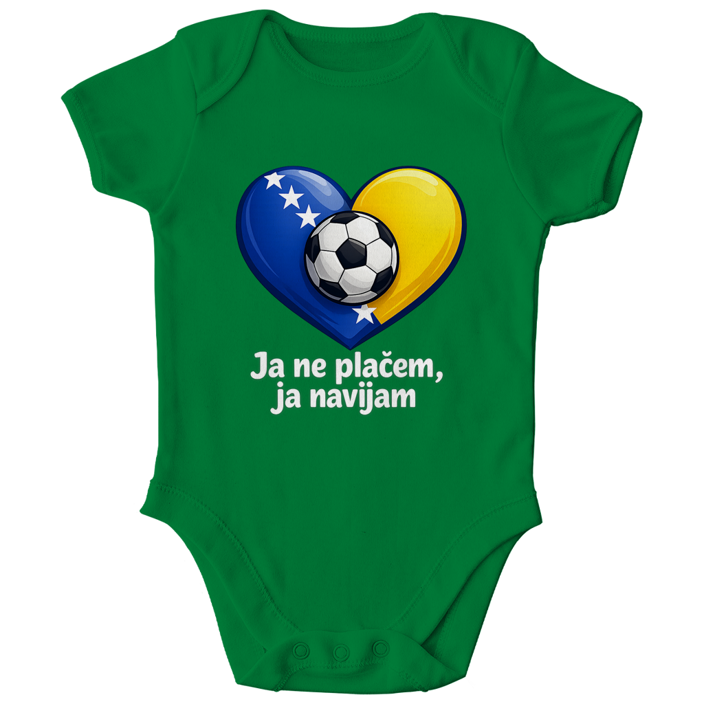 Kids Organic Bodysuit - No, I'm not crying, I'm cheering | Frontprint
