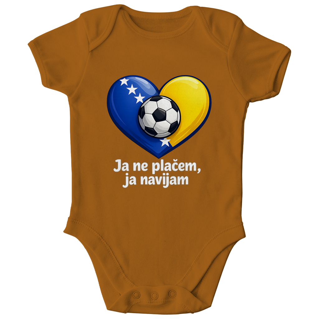 Kids Organic Bodysuit - No, I'm not crying, I'm cheering | Frontprint
